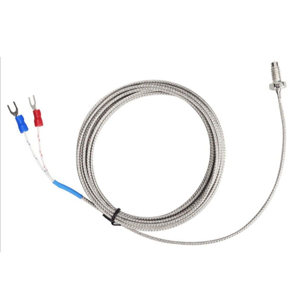 10pcs M6 x 1.0mm Threaded Temperature Sensor K-type Thermocouple Probe 2m Cable