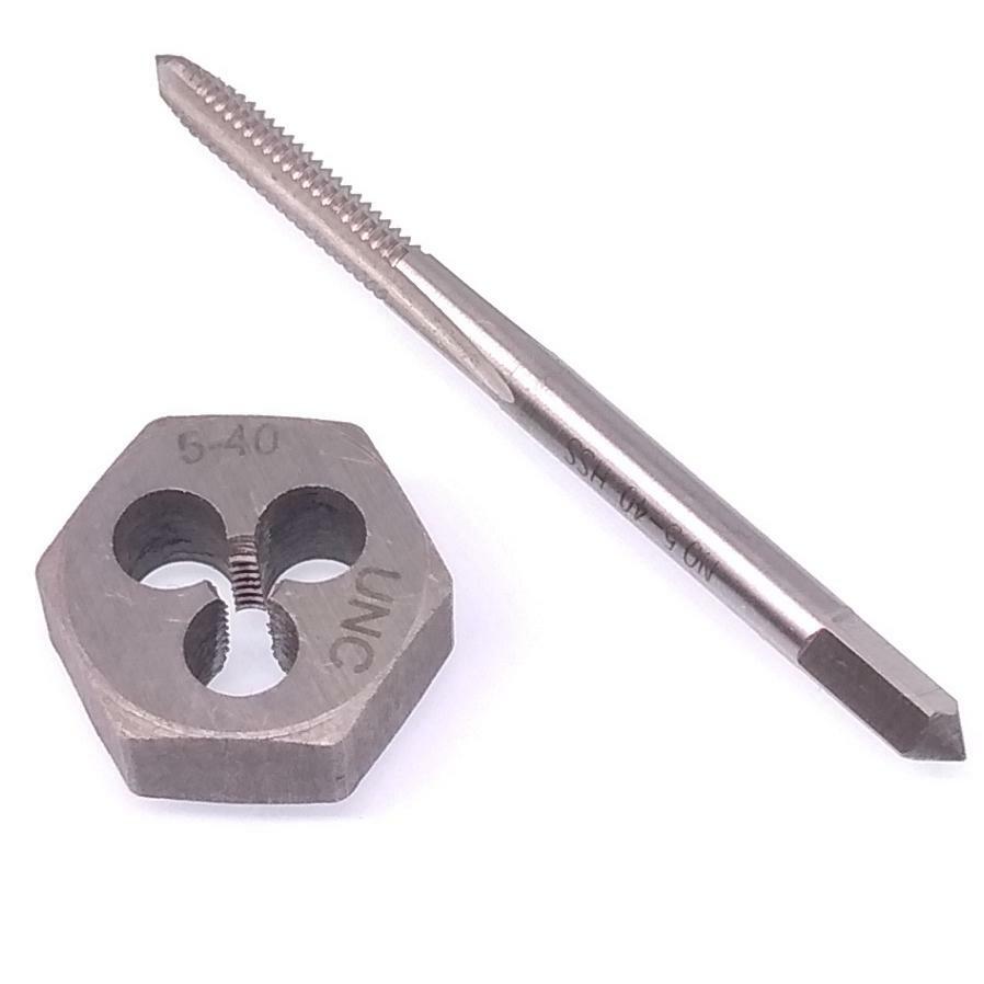 US Stock HSS 5-40 Tap & 5-40 Hexagon Die Thread Right Hand Set