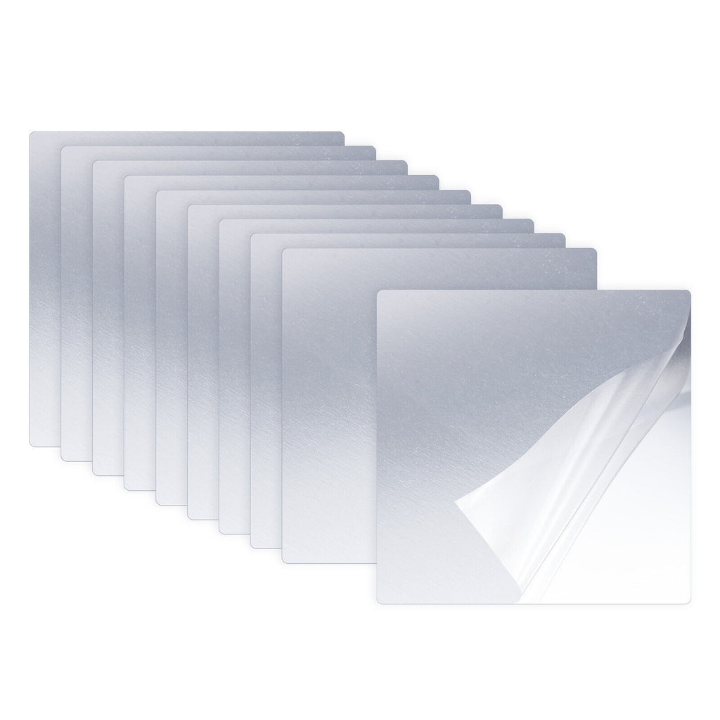 10pcs Flexible Mirror Sheet 50 x 50 x 0.3mm ±10% Self Adhesive Wall Sticker