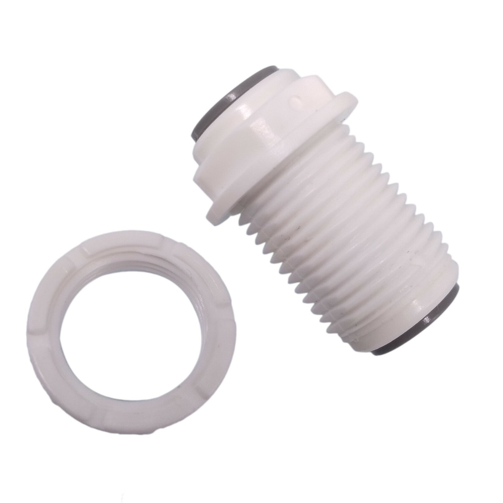 US Stock 2pcs 3/8" to 3/8" Quick Connect Bulkhead Connector Push Fit