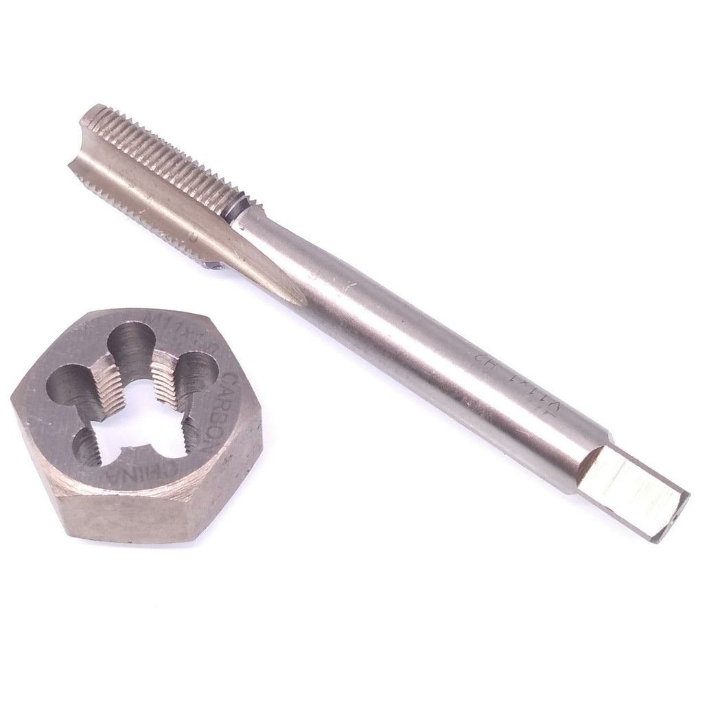 US Stock HSS M11 x 1mm Tap & M11 x 1mm Hexagon Die Metric Thread Right Hand Set