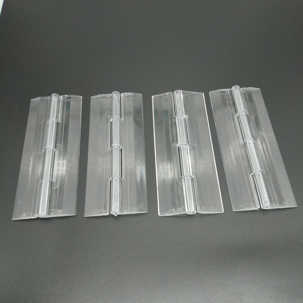 US Stock 4pcs Clear PMMA Acrylic Plastic Folding PMMA Hinge 100 x 42mm