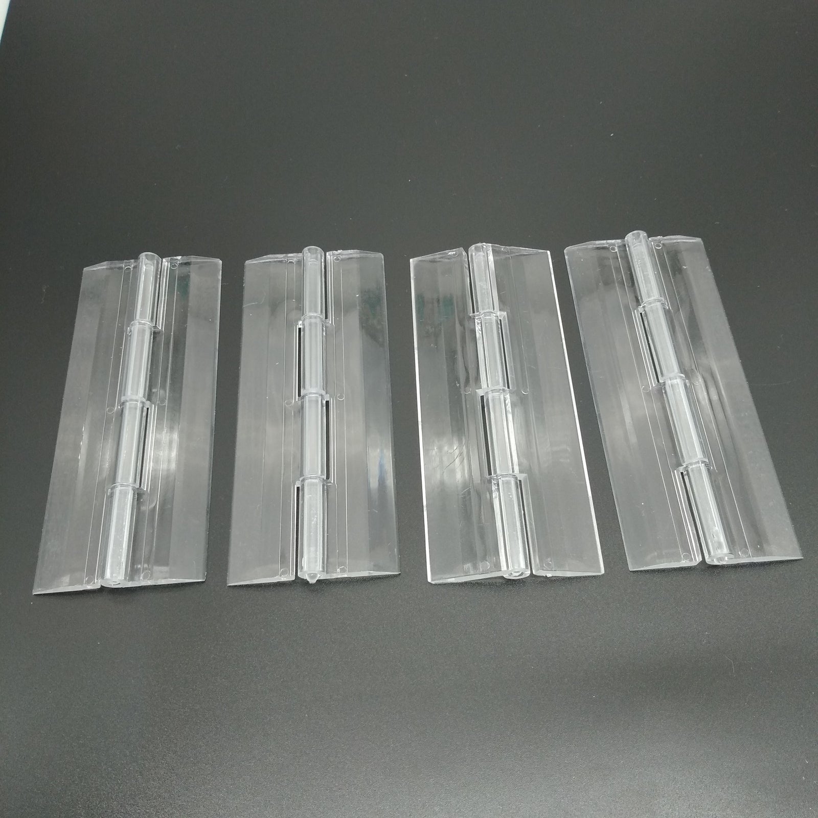 US Stock 4pcs Clear PMMA Acrylic Plastic Folding PMMA Hinge 100 x 42mm