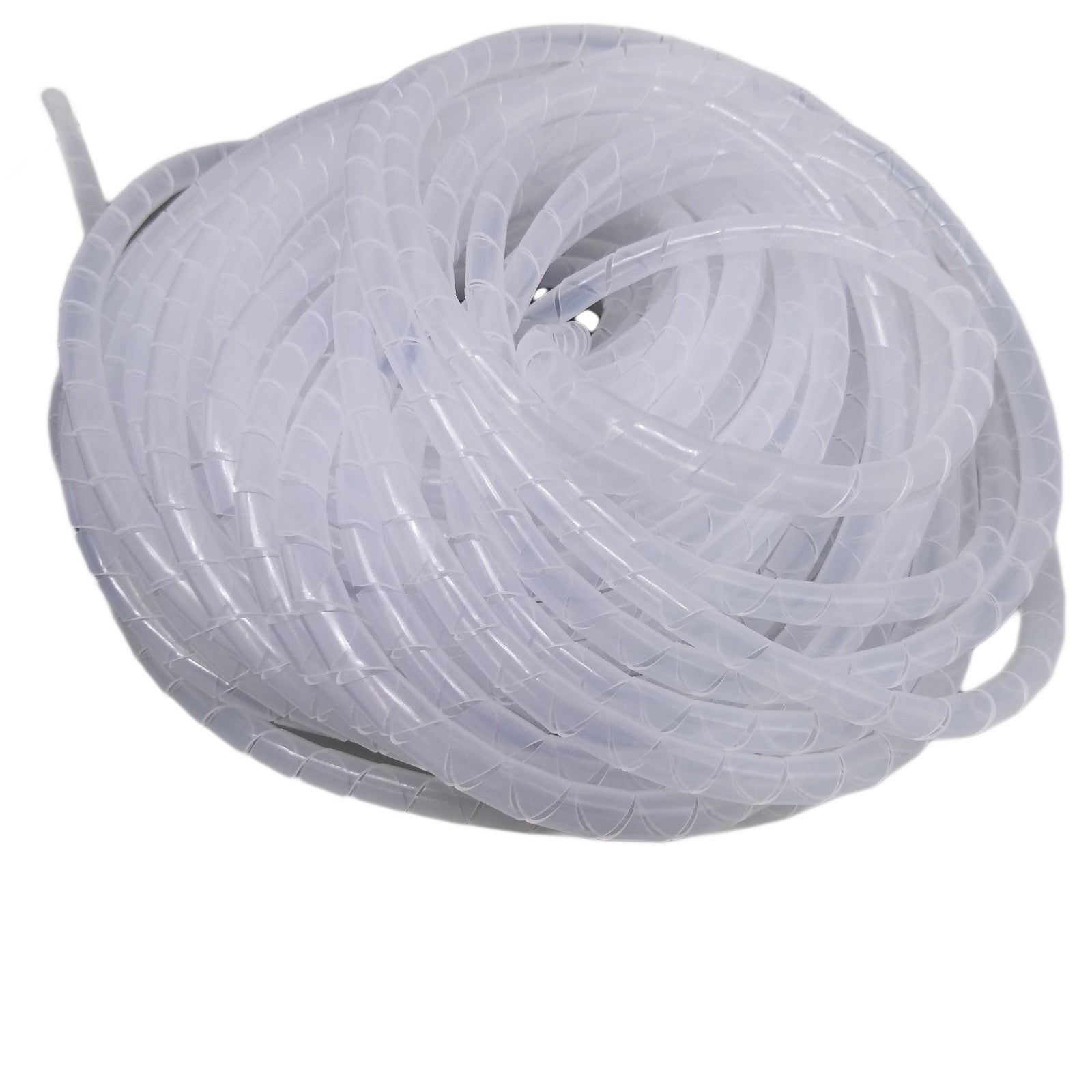 US Stock 15M 49.21ft Roll 6mm Spiral Wrapping Band Cable Management White ROHS