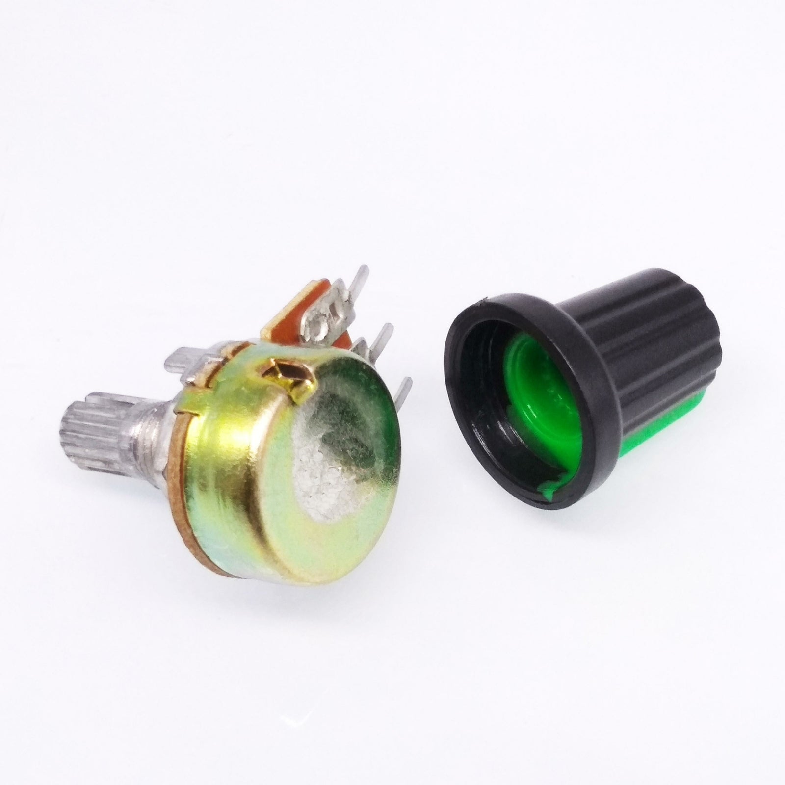 US Stock 10 Units 10K B10K OHM Linear Taper Rotary Potentiometer POT Green Knob