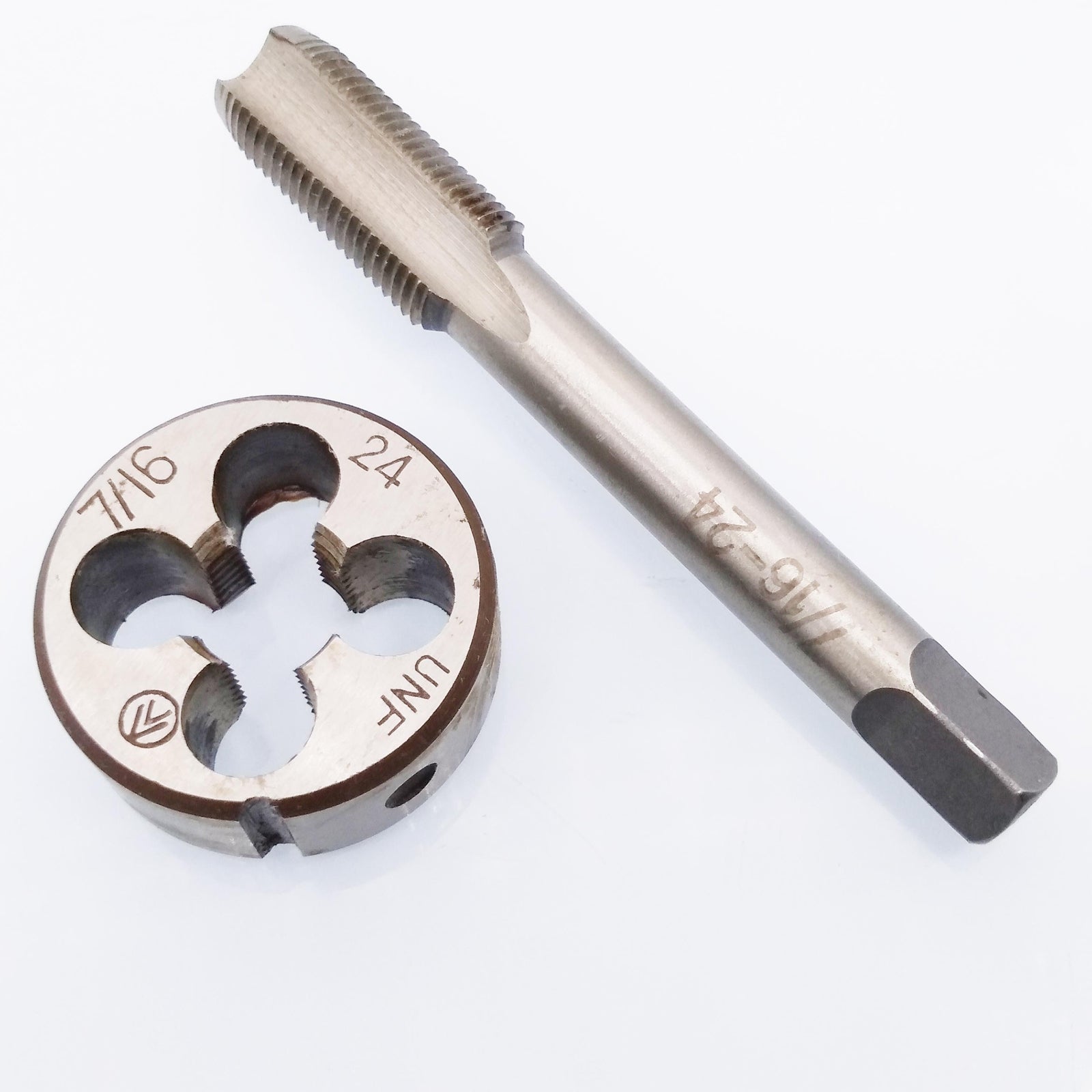 HSS 7/16-24 UNF Tap & 7/16-24 UNF Die Right Hand