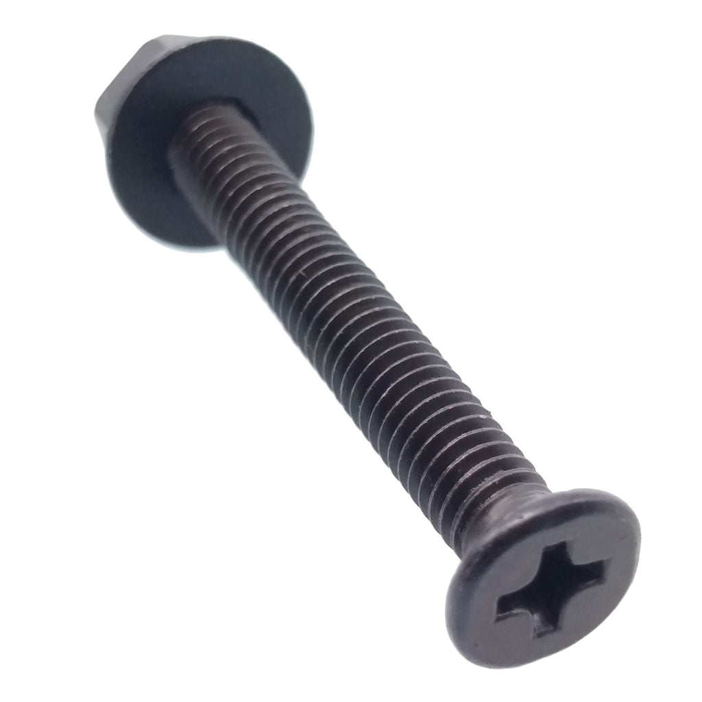 200pcs M4 x 30mm Flat Head Black Screws with Nuts Washers