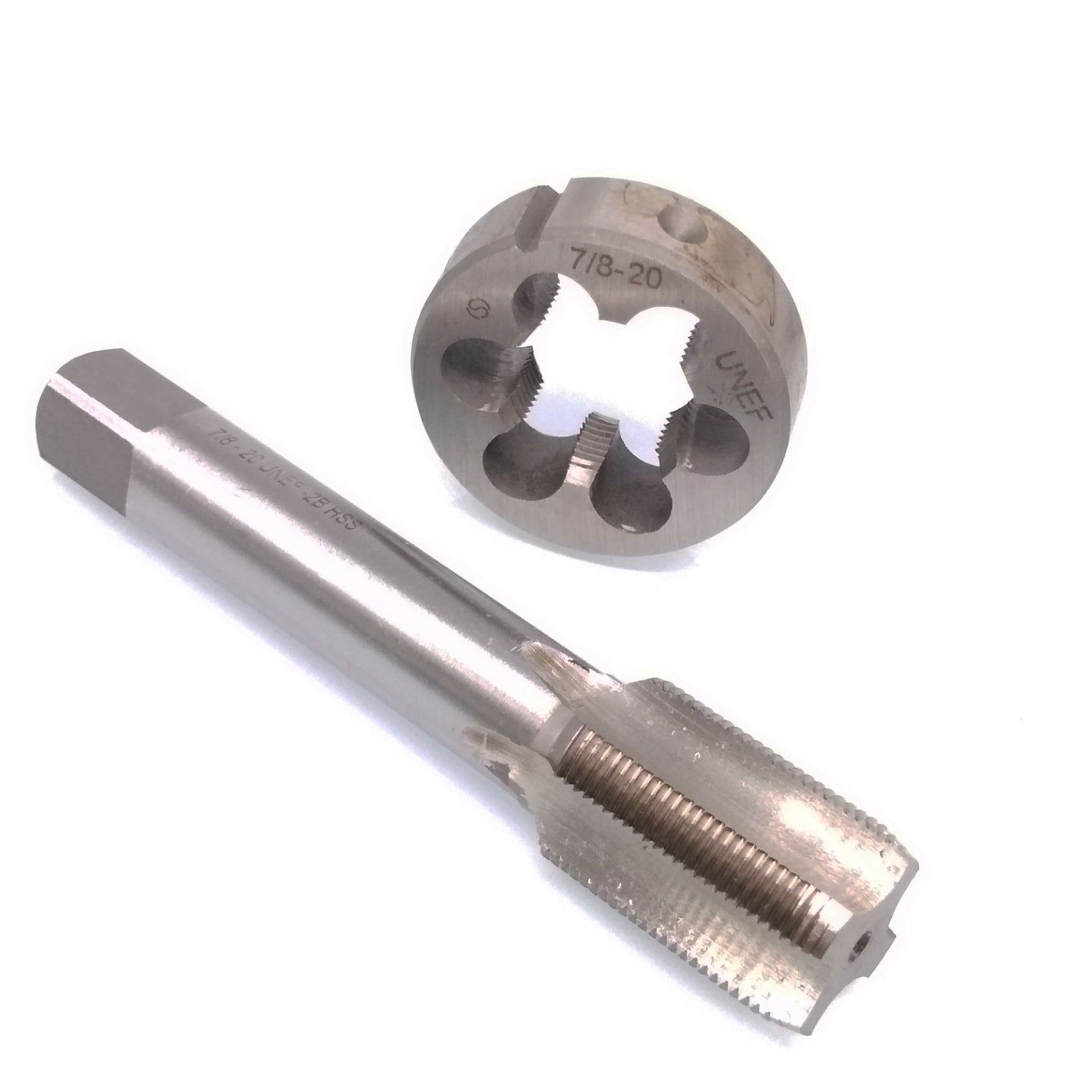 US Stock HSS 7/8-20 UNEF Tap & 7/8-20 UNEF Die Right Hand