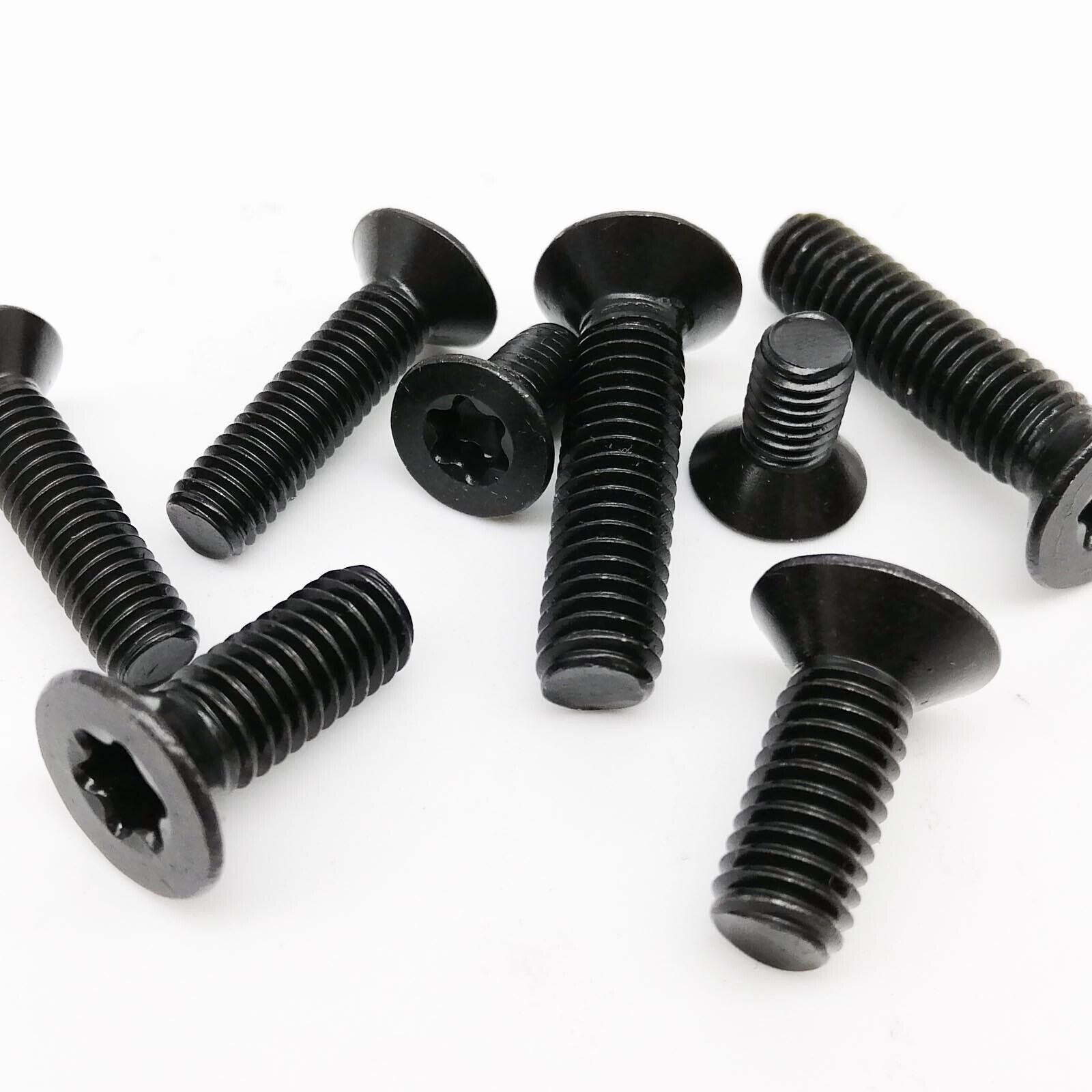 10pcs M5 x 20mm Black Six-Lobe Torx Head Flat Countersunk Screw Bolt