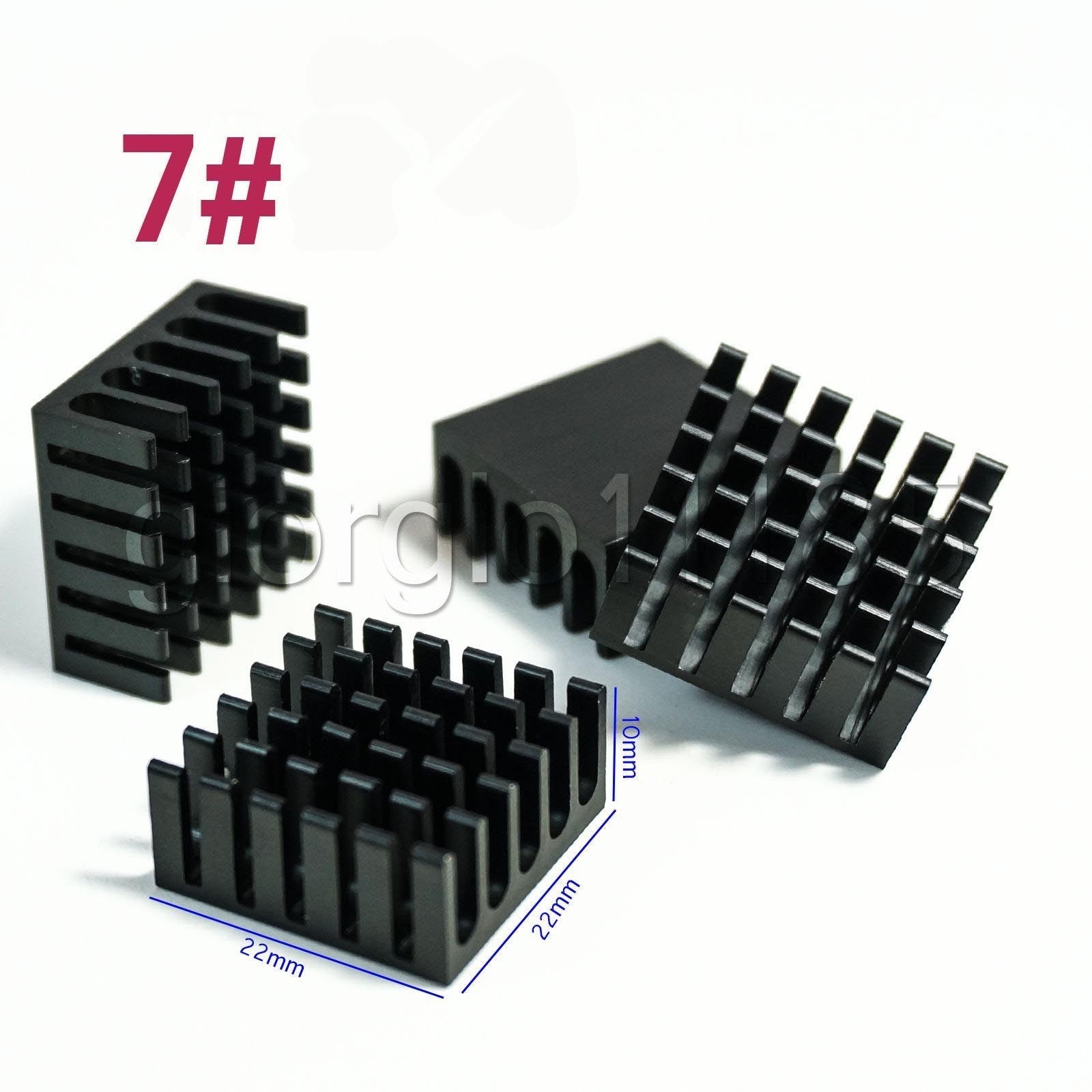US Stock 10pcs 22 x 22 x 10mm Heat Sink Cooling Aluminum Heatsink CPU IC LED