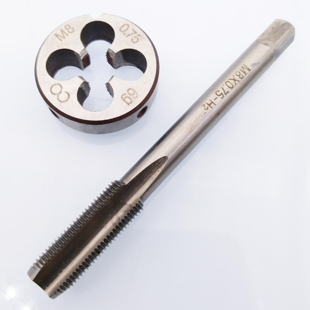 AU Stock HSS M8 x 0.75mm Tap & M8 x 0.75mm Die Metric Thread Right Hand