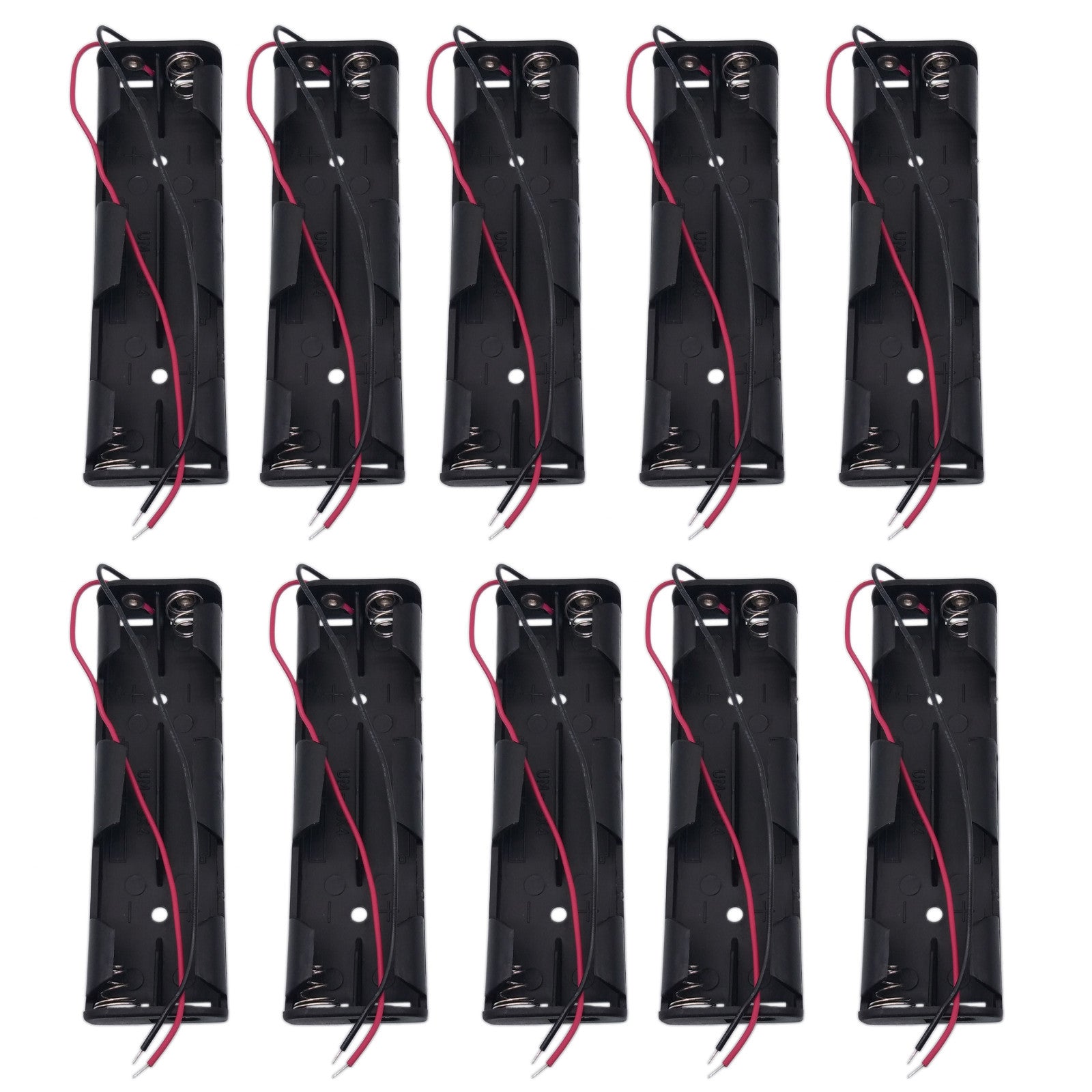 US Stock 10pcs Battery Holder Box Case w/Wire 4 X AA 6V