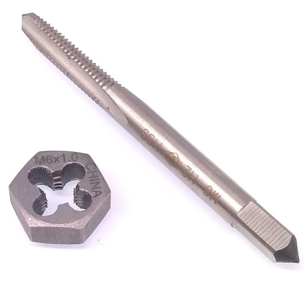 US Stock HSS M6 x 1mm Tap & M6 x 1mm Hexagon Die Metric Thread Right Hand Set