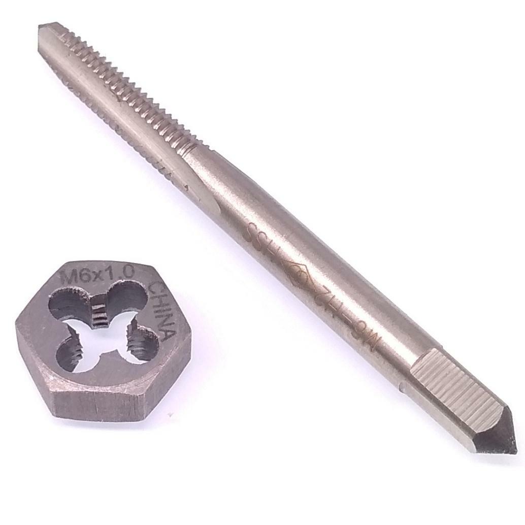 US Stock HSS M6 x 1mm Tap & M6 x 1mm Hexagon Die Metric Thread Right Hand Set