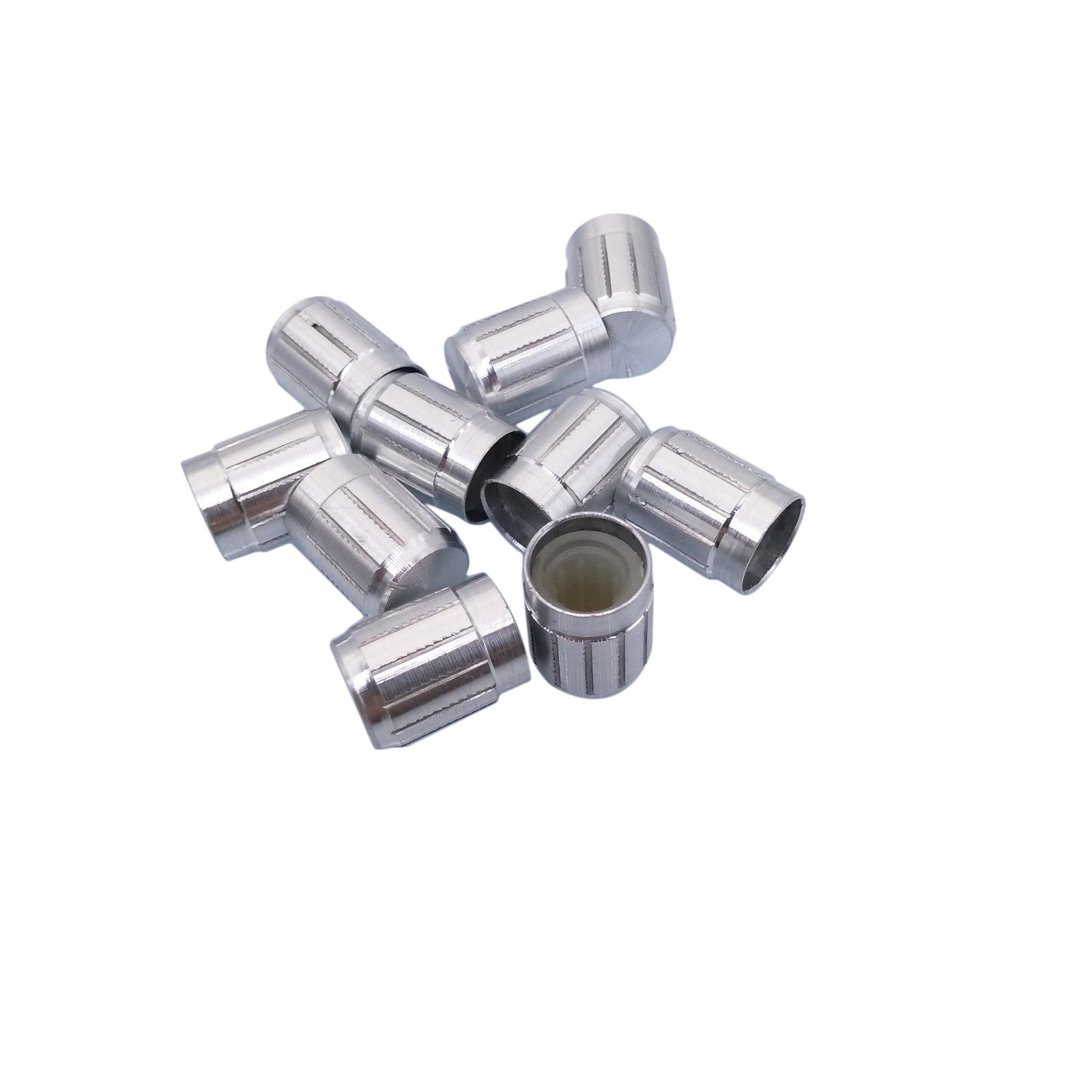 10x Aluminum Hi-Fi CD Volume Tone Control Potentiometer Knob 6mm Silver