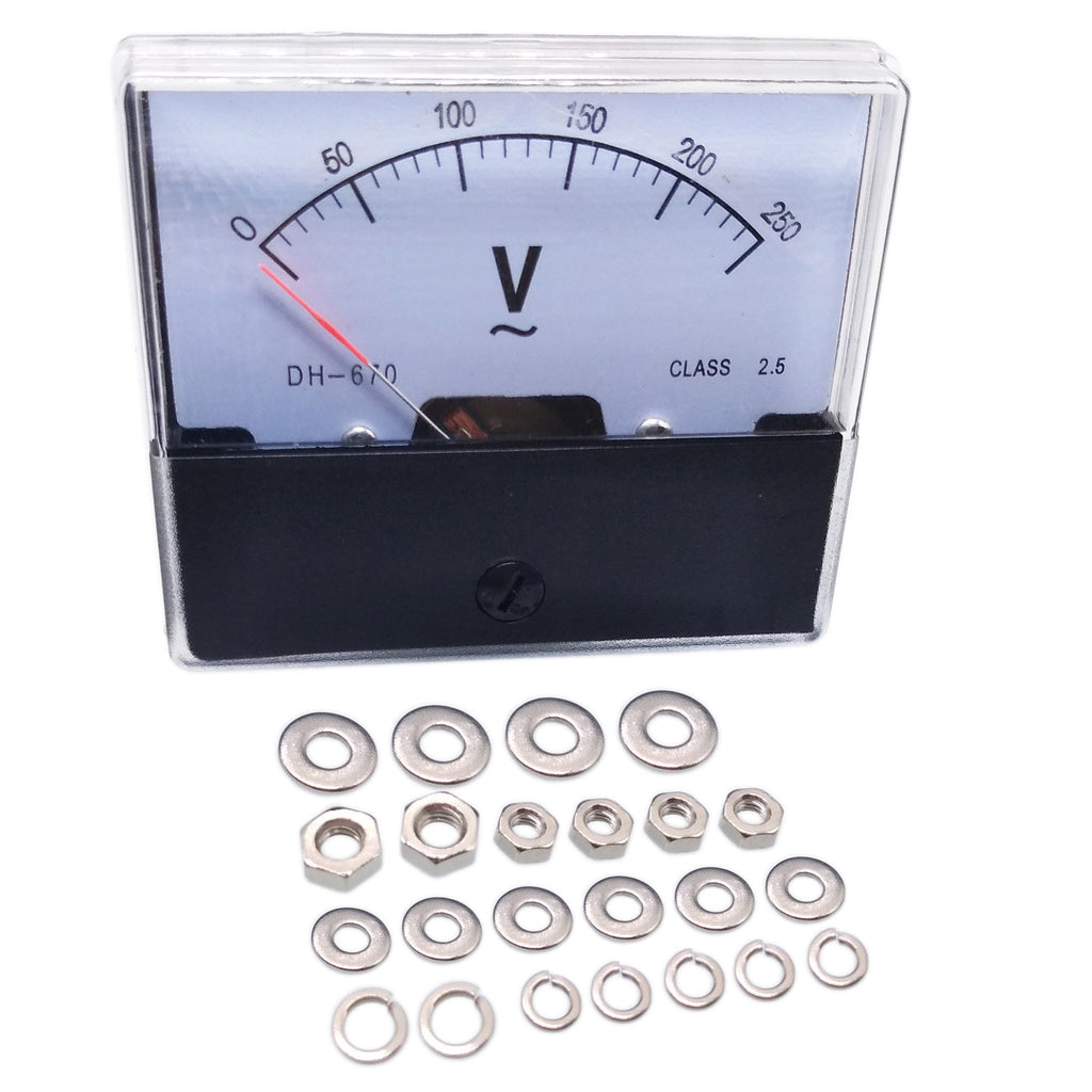 AU Stock  Analog Panel Volt Voltage Meter Voltmeter Gauge DH-670 0-250V AC