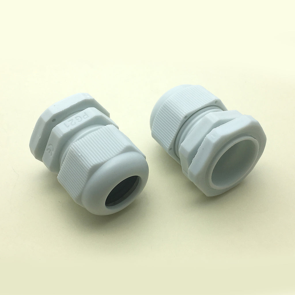 US Stock 5pcs PG21 White Waterproof Cable Gland Connector Cable Range 13-18mm