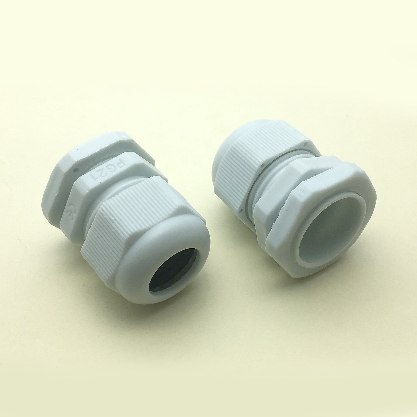 US Stock 5pcs PG21 White Waterproof Cable Gland Connector Cable Range 13-18mm