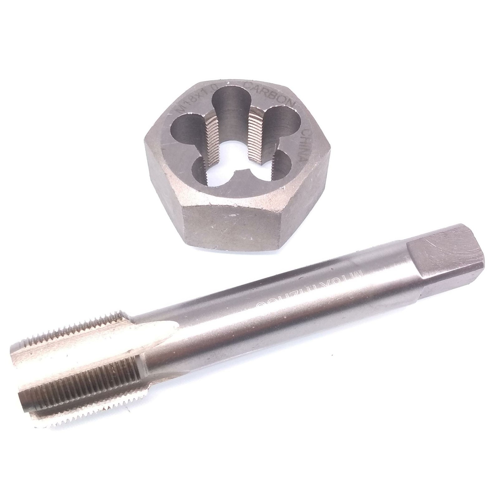 US Stock HSS M18 x 1mm Tap & M18 x 1mm Hexagon Die Metric Thread Right Hand Set