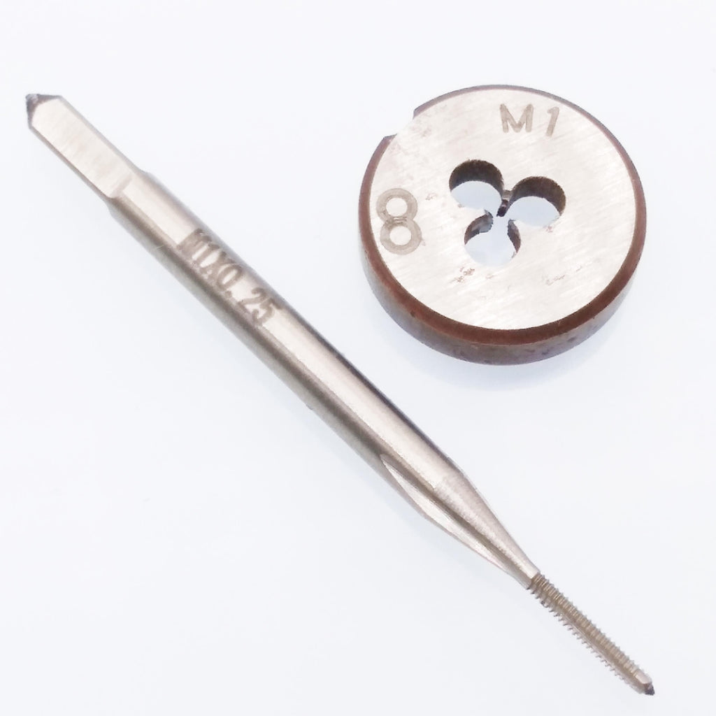 US Stock HSS M1 x 0.25mm Tap & M1 x 0.25mm Die Metric Thread Right Hand