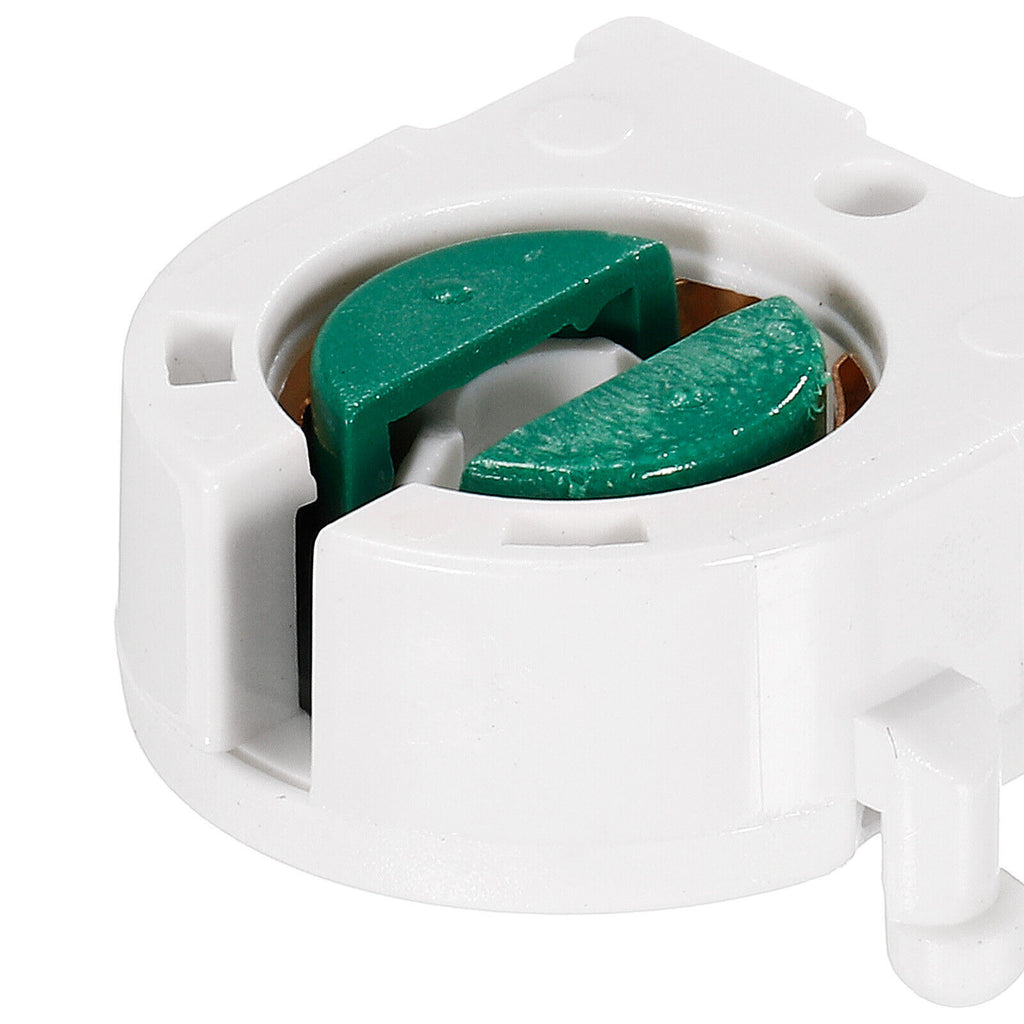 6pcs Non-Shunted T8 Lamp Holder Socket LED Fluorescent Light Socket White Green