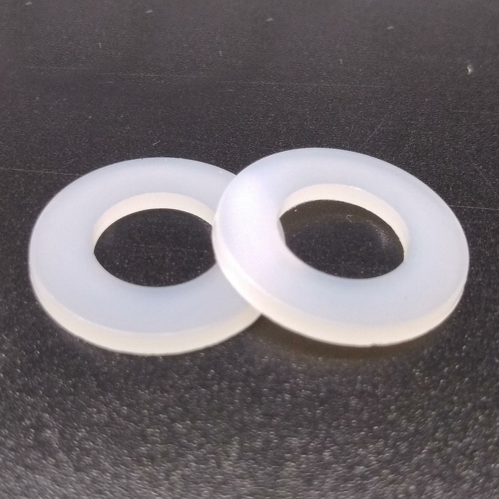 500pcs M8 White Nylon Flat Washers