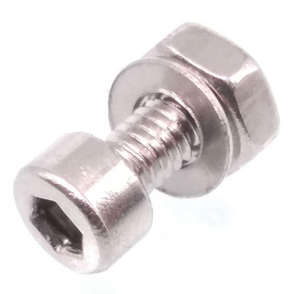 200x M2 x 6mm Socket Head Cap Screws Stainless Steel Allen Socket Nuts Washers