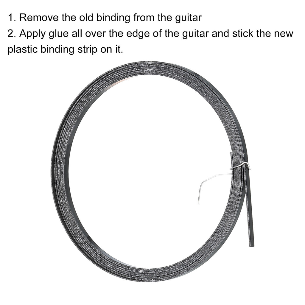 Plastic Binding Purfling Strip 1650x2x0.5mm for Guitar Black