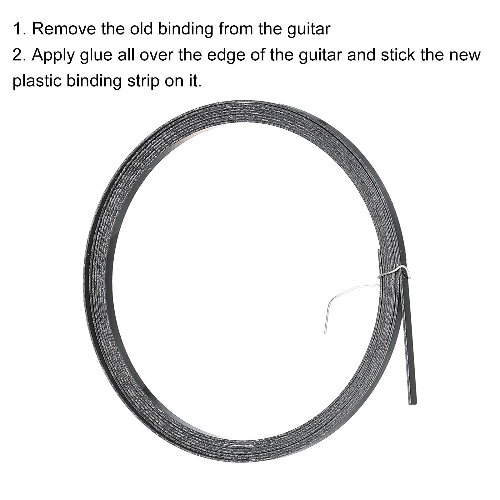 Plastic Binding Purfling Strip 1650x2x0.5mm for Guitar Black