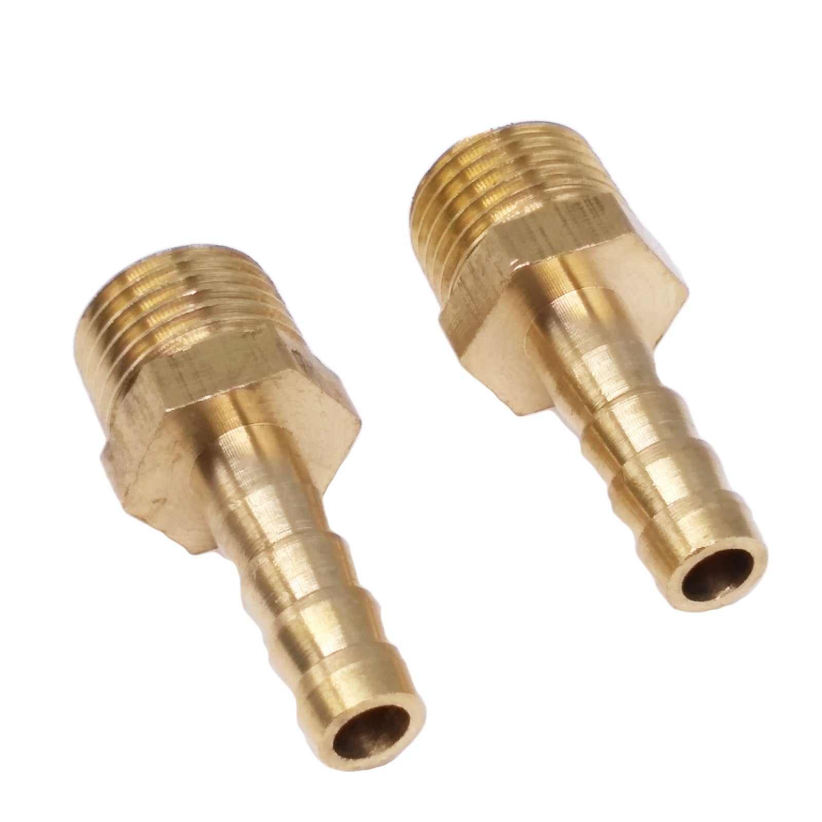 AU Stock 2x 1/4" BSP Male Thread 6mm Brass Hose Barb Coupler Fitting Connector