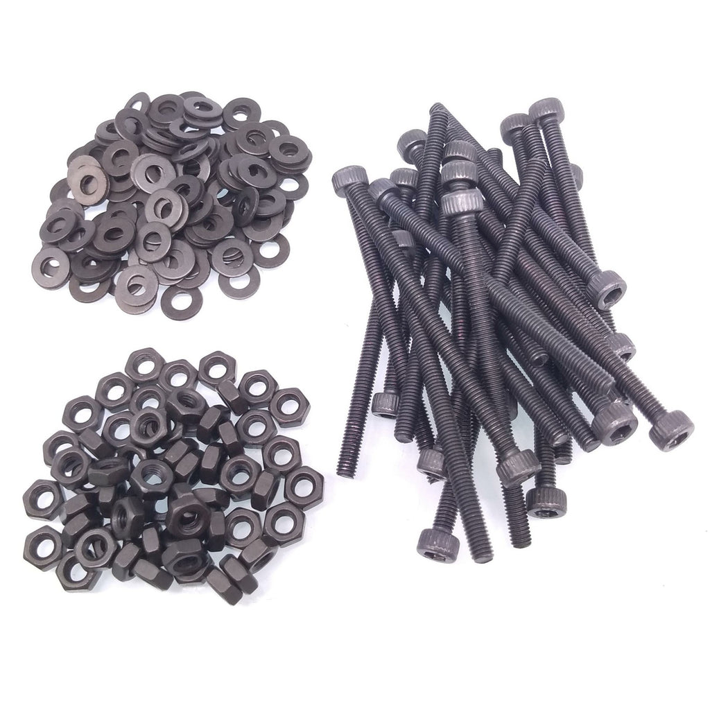 100x M3 x 50mm Socket Head Cap Screws Alloy Steel Allen Socket Drive Nuts Washer