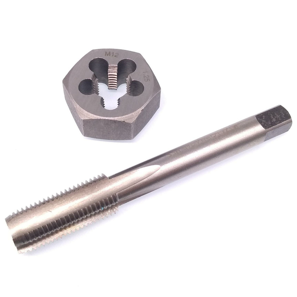 HSS M12 x 1.25mm Tap & M12 x 1.25mm Hexagon Die Metric Thread Right Hand Set