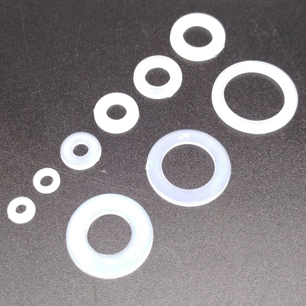 AU Stock 1500pcs White Nylon Flat Washers Assortment Kit