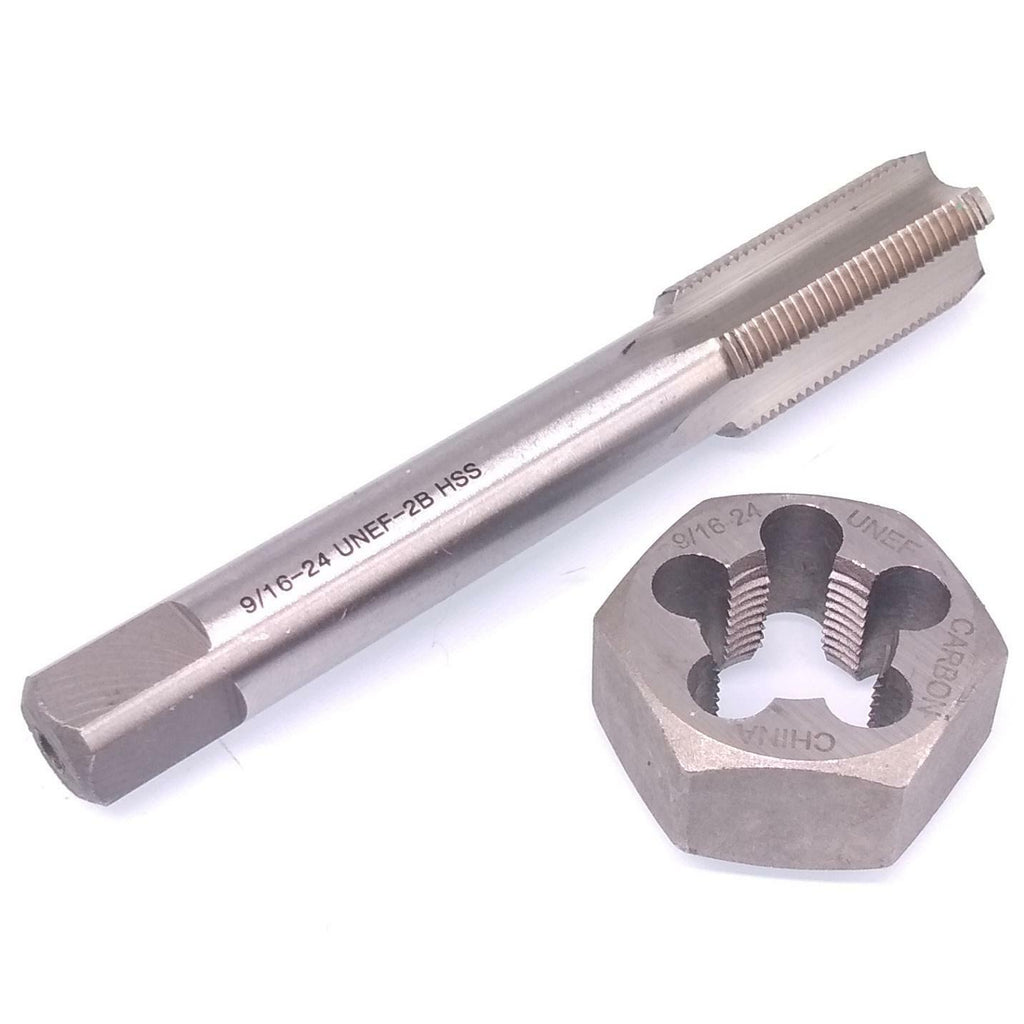 US Stock HSS 9/16-24 Tap & 9/16-24 Hexagon Die Thread Right Hand Set