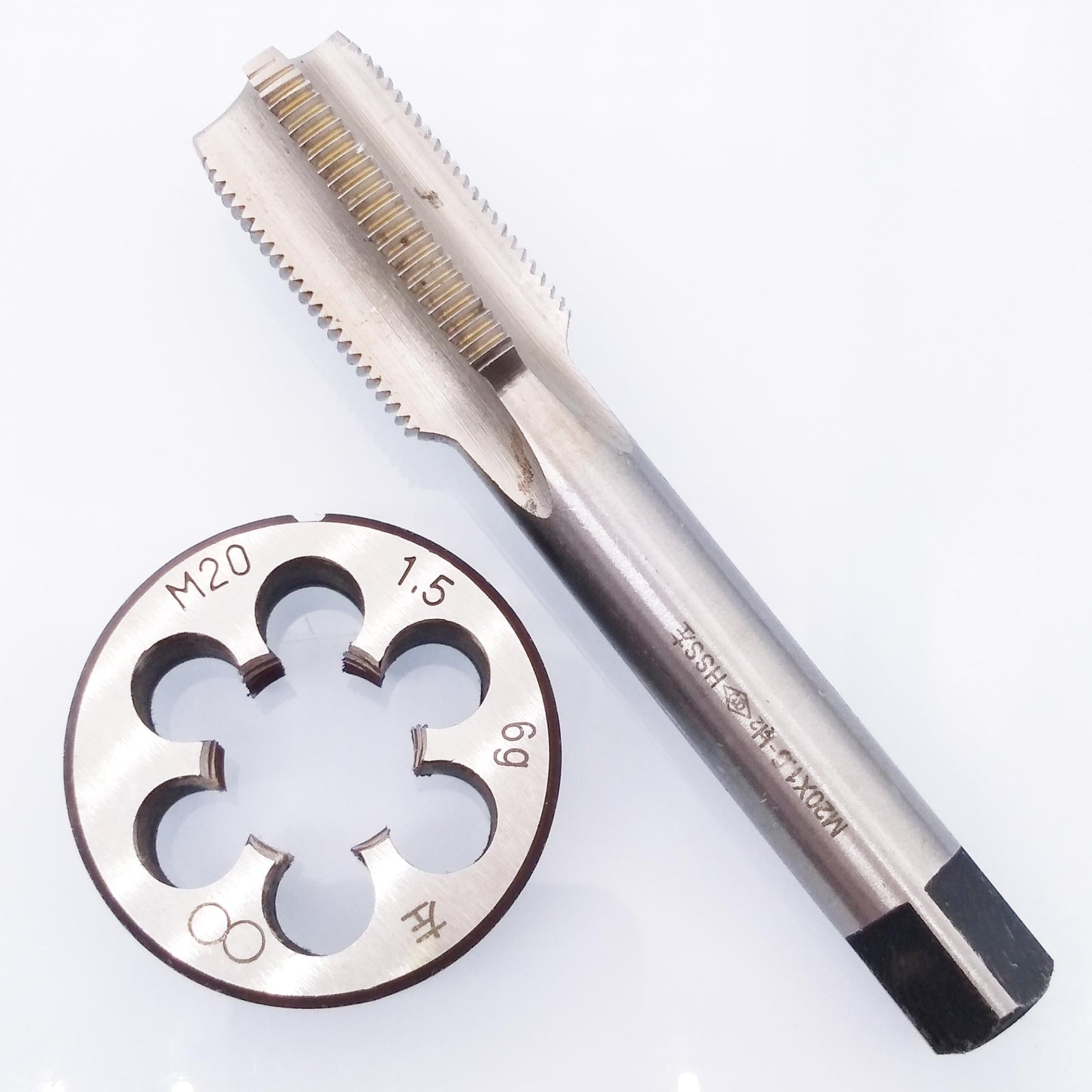 US Stock HSS M20 x 1.5mm Tap & M20 x 1.5mm Die Metric Thread Left Hand