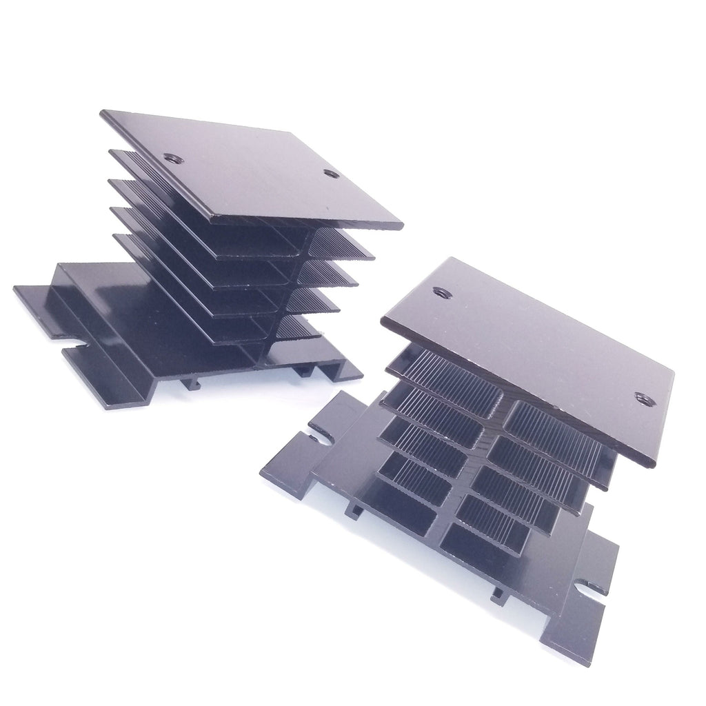 AU Stock 2pcs Aluminum Heat Sink 80mm x 50mm x 50mm for Solid State Relay SSR