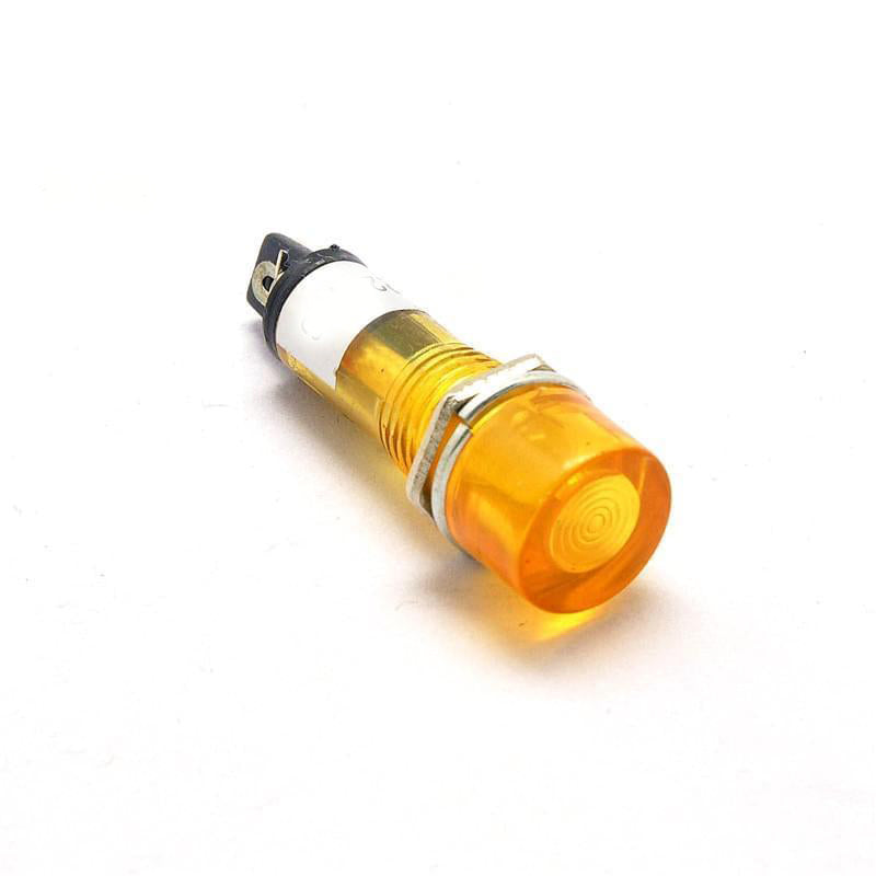 US Stock 5x Yellow XD10 12V DC 10mm Power Signal Indicator Light Mini Pilot Lamp
