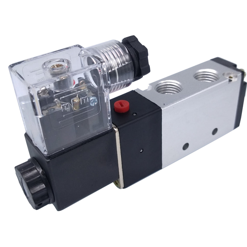 US Stock 110VAC Pneumatic Electric Solenoid Air Valve 5 Way 2 Position 4V210-08