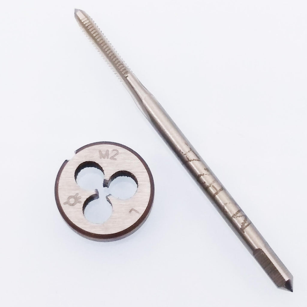 US Stock HSS M2 x 0.4mm Tap & M2 x 0.4mm Die Metric Thread Left Hand