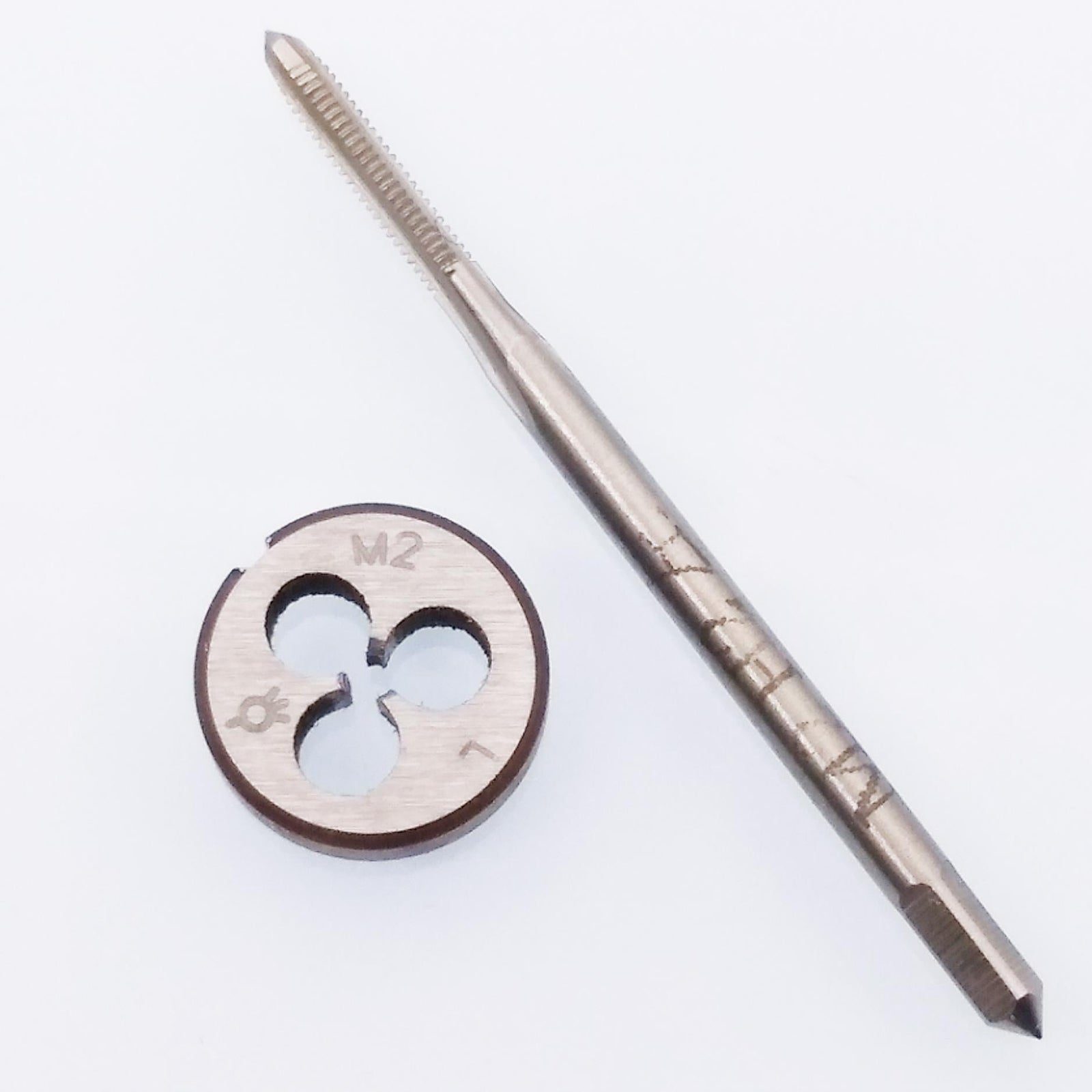 US Stock HSS M2 x 0.4mm Tap & M2 x 0.4mm Die Metric Thread Left Hand