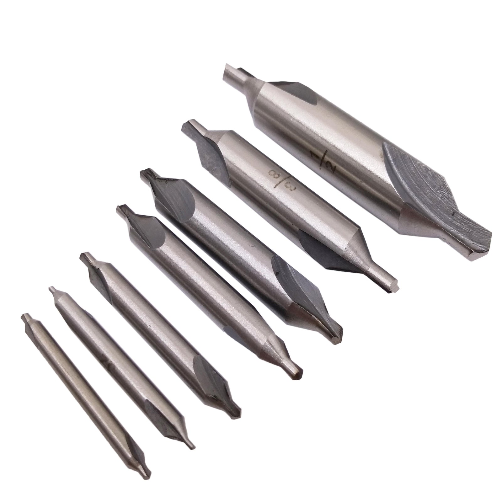 US Stock 7pcs Center Drill Set HSS Bit 1/8 5/32 3/16 5/16 1/4 3/8 1/2 inch
