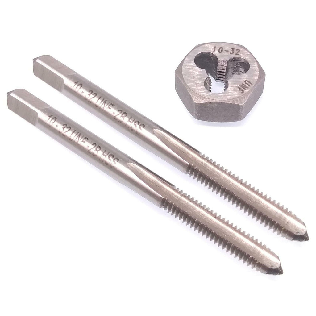 HSS 10-32 Taper & Plug Tap & 10-32 Hexagon Die Thread Right Hand Set