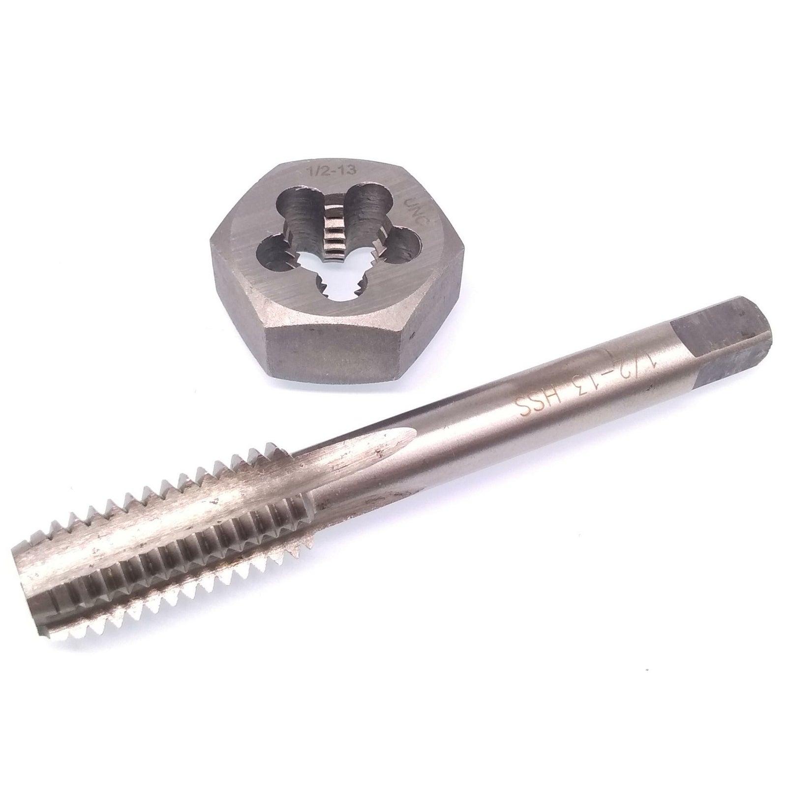 US Stock HSS 1/2-13 Tap & 1/2-13 Hexagon Die Thread Right Hand Set