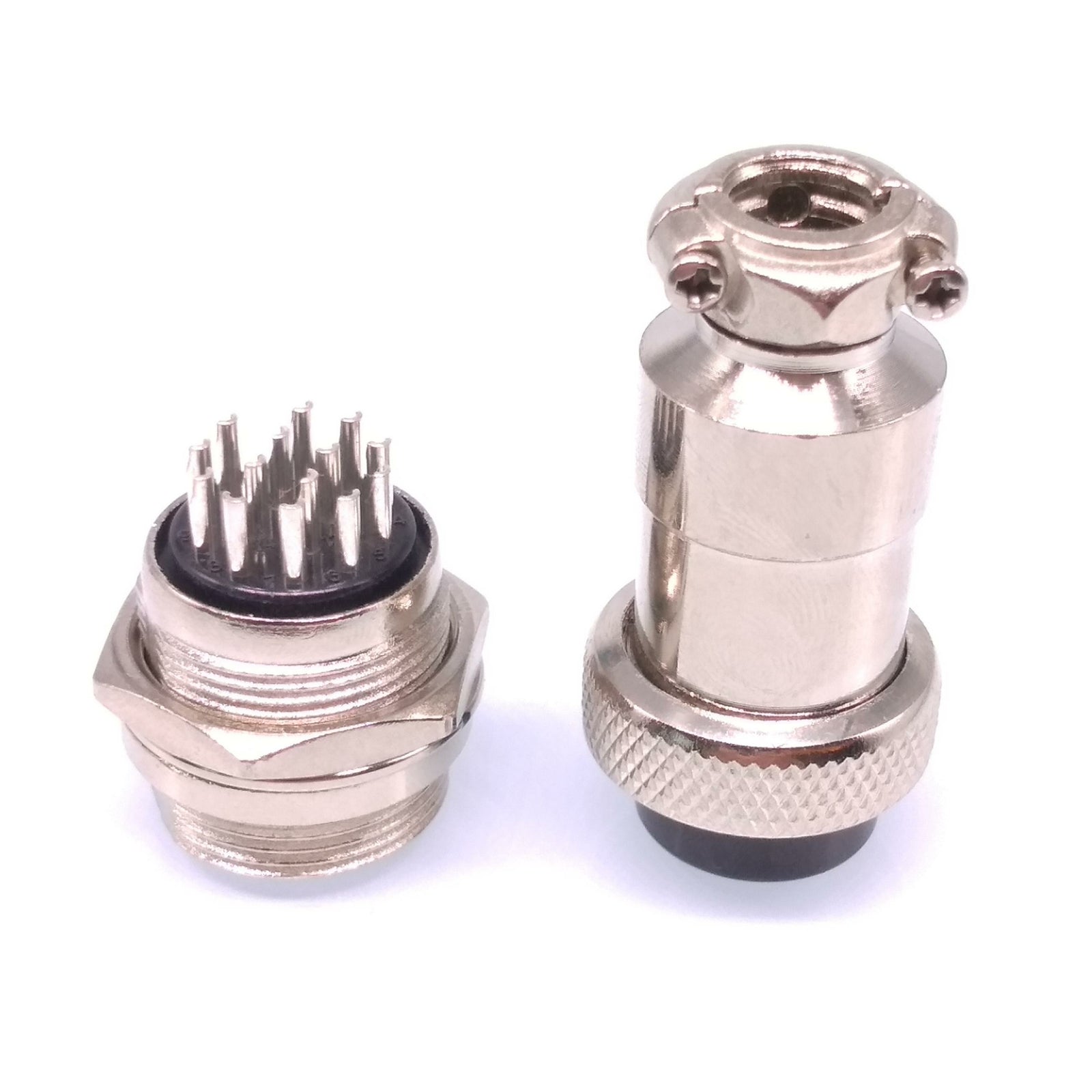 1Set GX20 14Pin 20mm Panel Mounting Metal Aviation Connector Plug + Socket