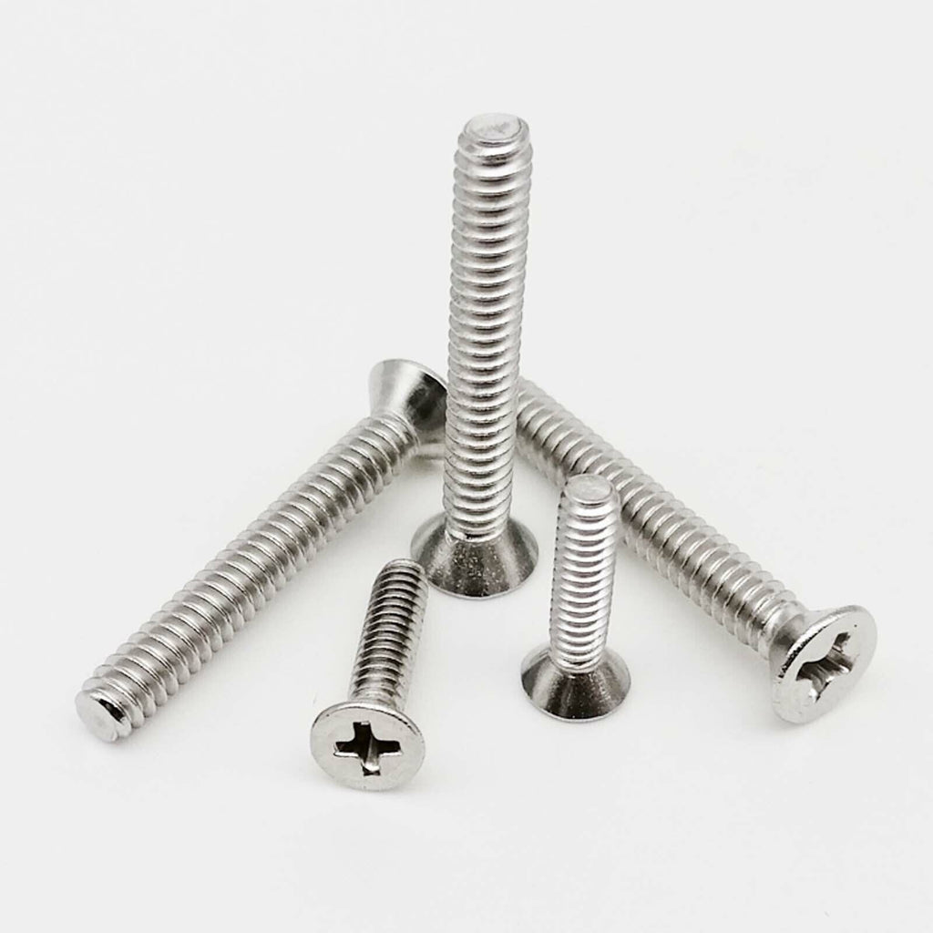 50pcs UNF 00#-90x 5mm Fine Thread Phillips Flat Countersunk Head Screw Bolt