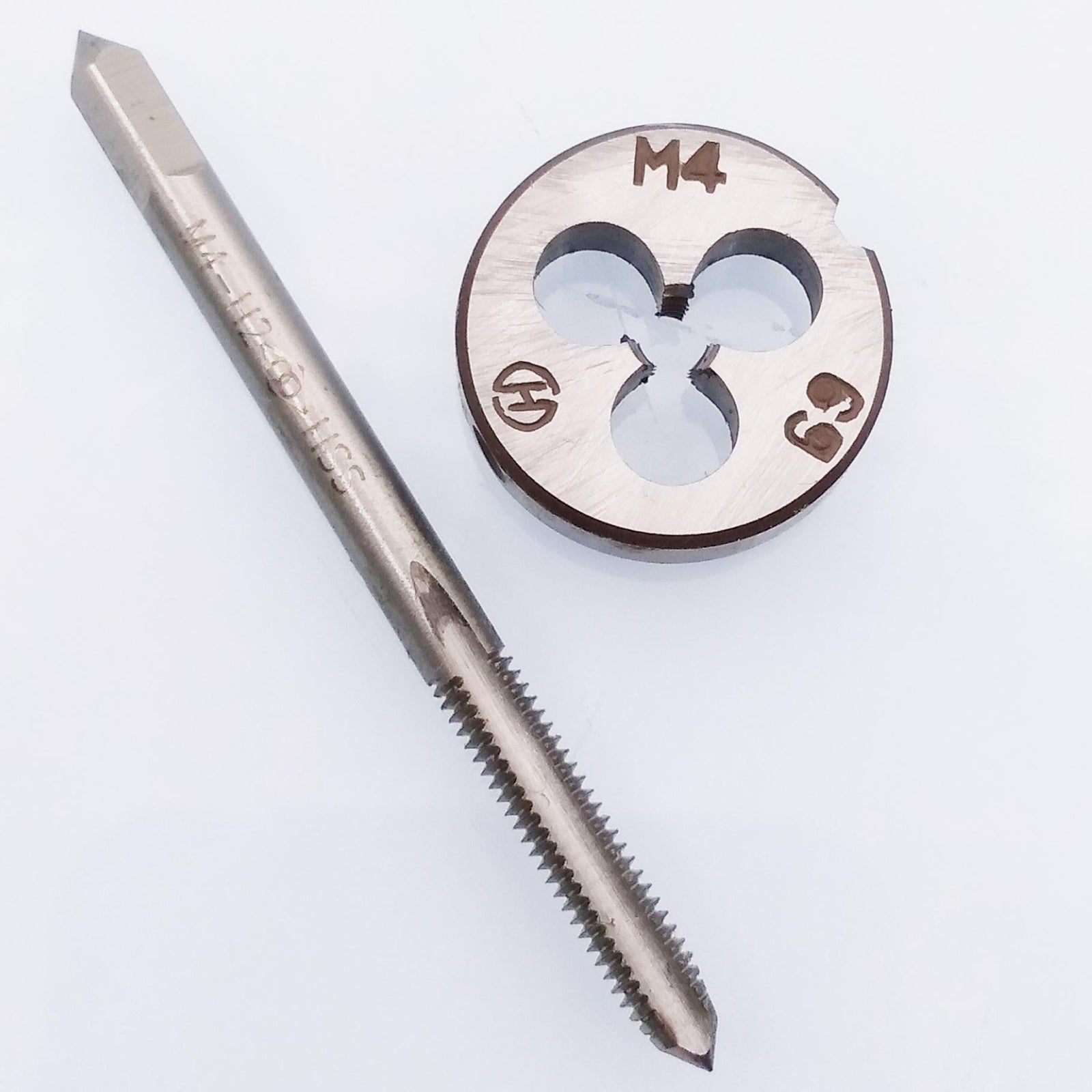 US Stock HSS M4 x 0.7mm Tap & M4 x 0.7mm Die Metric Thread Right Hand