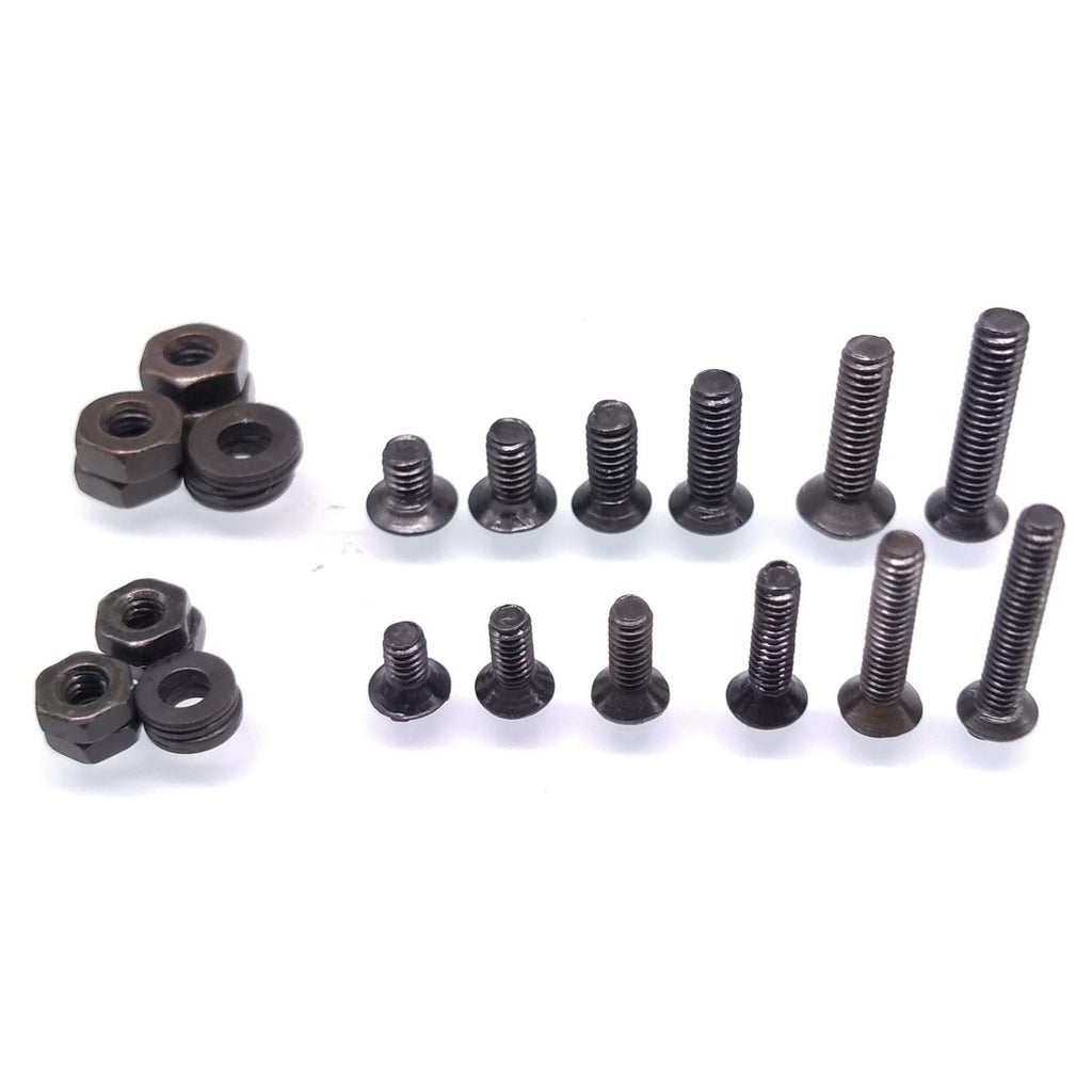 600pcs M2 M2.5 Flat Head Black Screws with Nuts Washers Assortment Kit