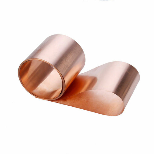 1pc 0.3mm ±10% x 100mm x 1000mm 99.9% Pure Copper T2 Cu Metal Sheet Foil Plate
