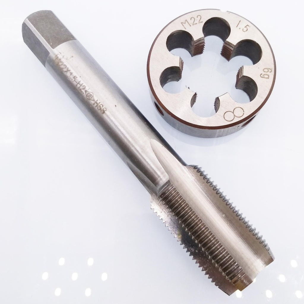US Stock HSS M22 x 1.5mm Tap & M22 x 1.5mm Die Metric Thread Right Hand