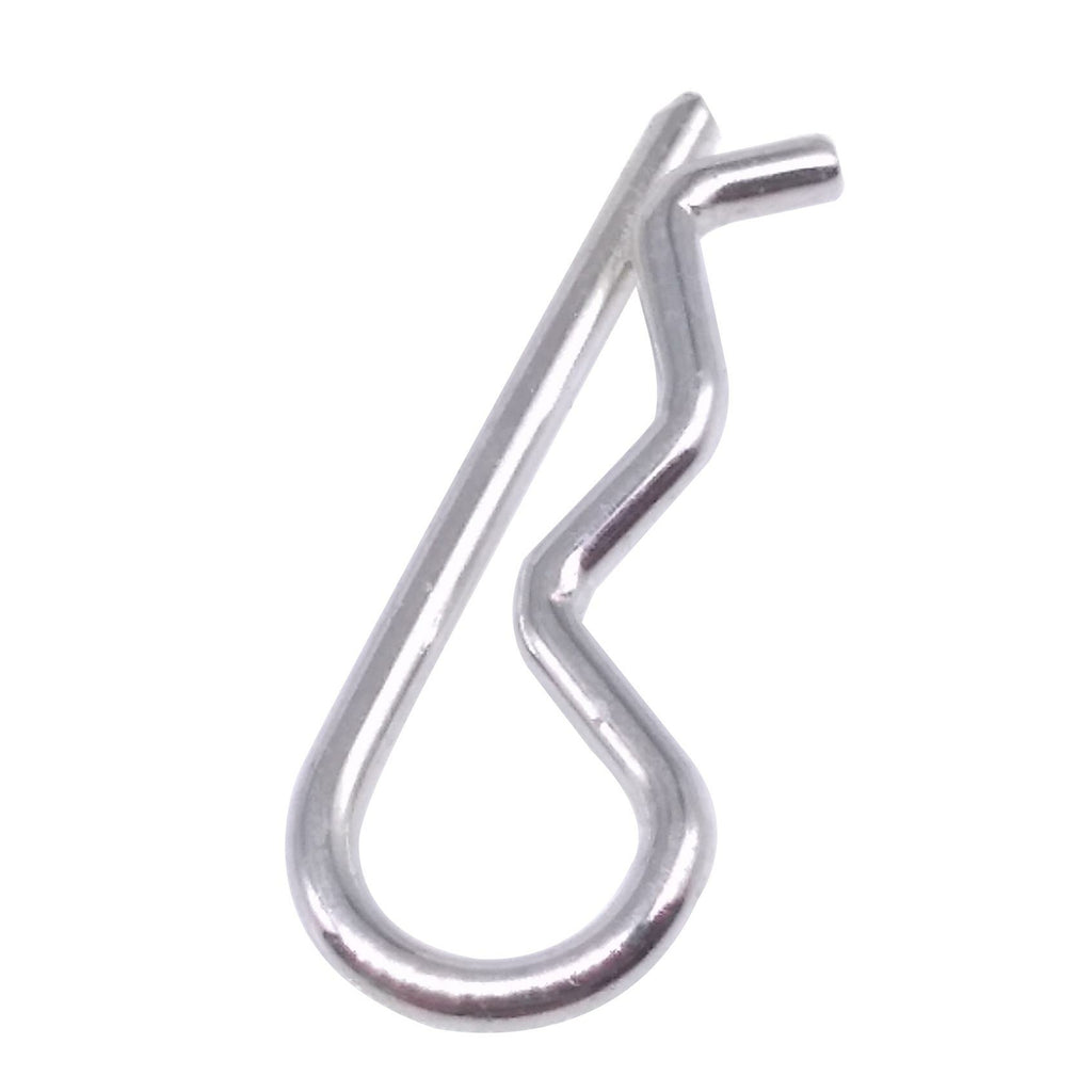 100pcs R Clip Stainless Steel Brake Pad Retaining Pin 1mm Diameter 16mm Length